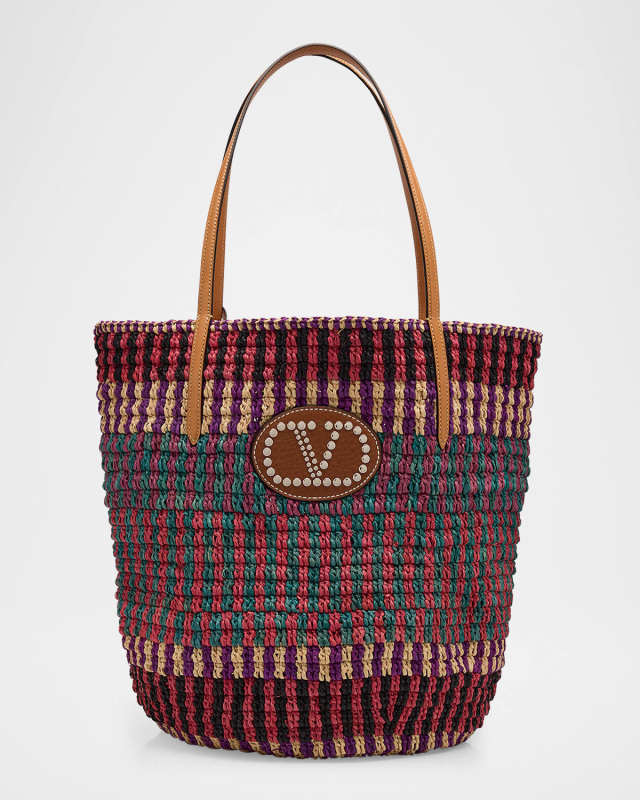 North-South Crochet Raffia Tote Bag